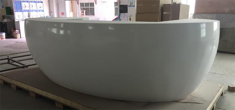 Half Circle Shinny Reception Desk