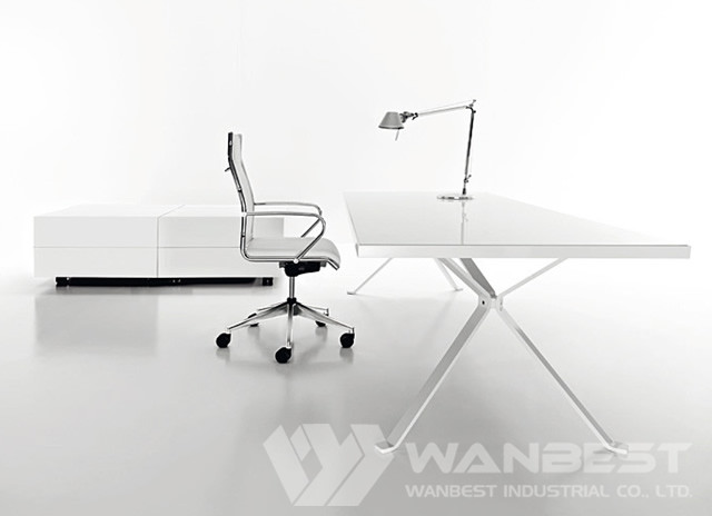 Foldable Steel White Leg Stone Top Office Desks For Sale