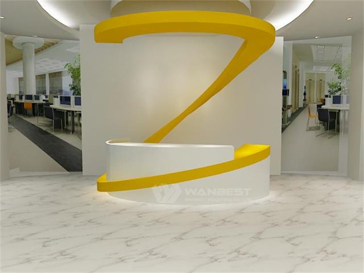 Unique Curved Design Mall Reception Desk