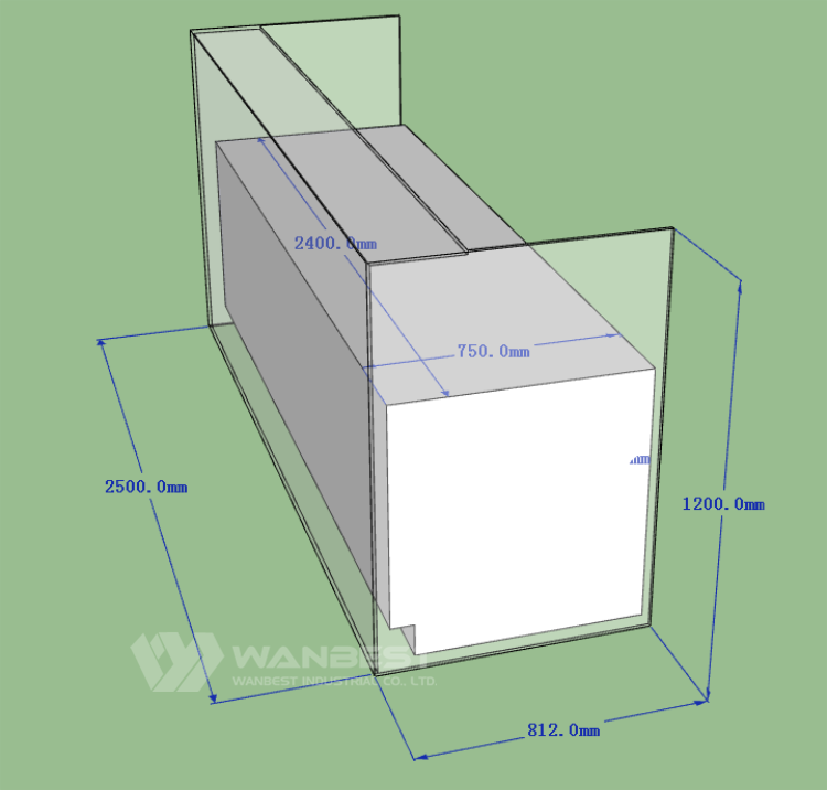 New Material Solid Surface Office Reception Counter