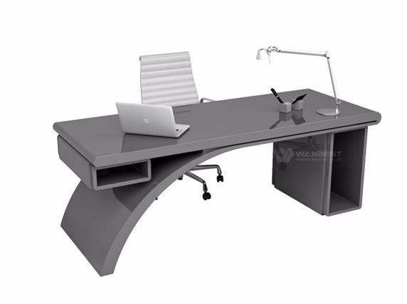 White Grey Solid Surface Hot Sale Executive Office Desk