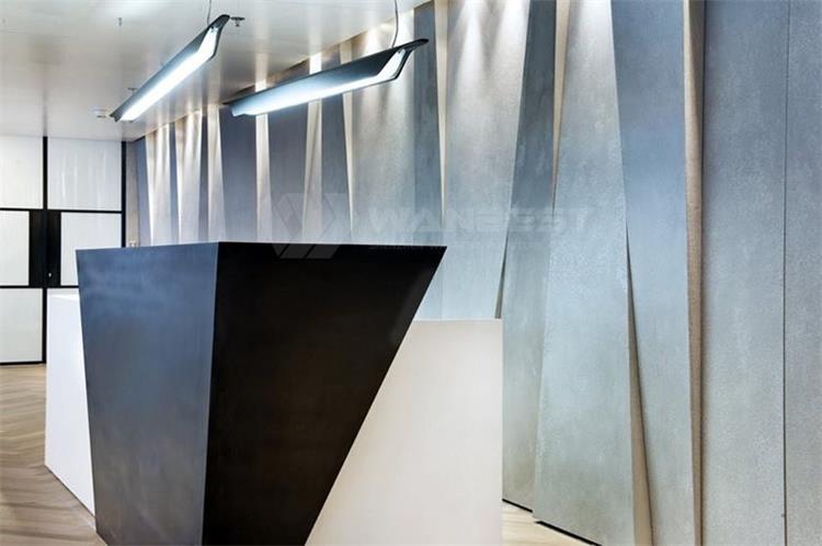 White Black Luxury Corian Modern Client Free Design Reception Desk