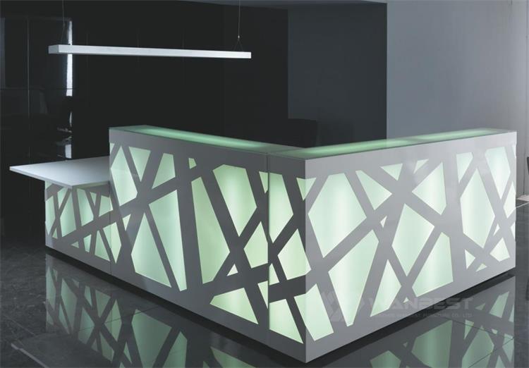 Customized Office Modern Led Light Front Counter For Sale